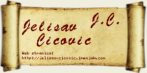 Jelisav Cicović vizit kartica